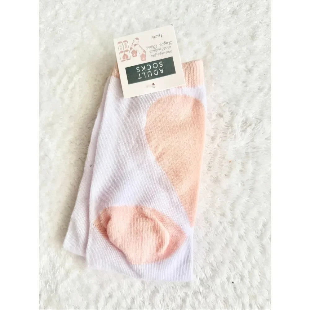 BRIDE white and pink socks